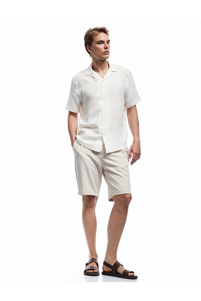 Koton Buttoned Bermuda Oversize Chino Shorts