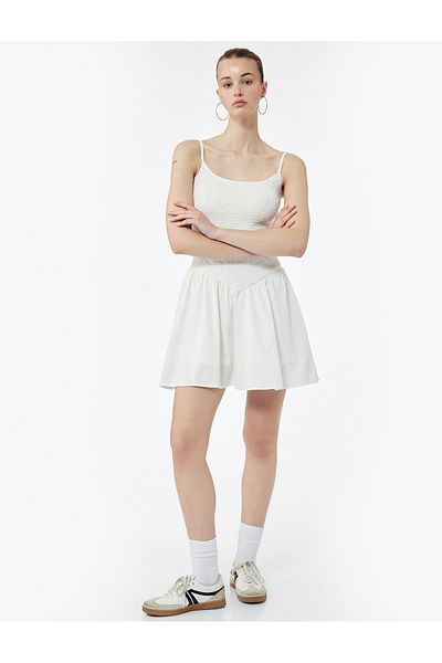 Koton Wrap-Around Sleeveless U-Neck Comfortable Fit Mini Dress with Rope Strap Lining