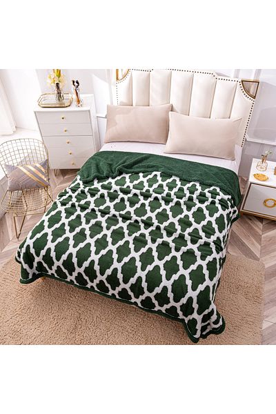 FIONNA.RO Cocolino Blanket With Fur - Forest