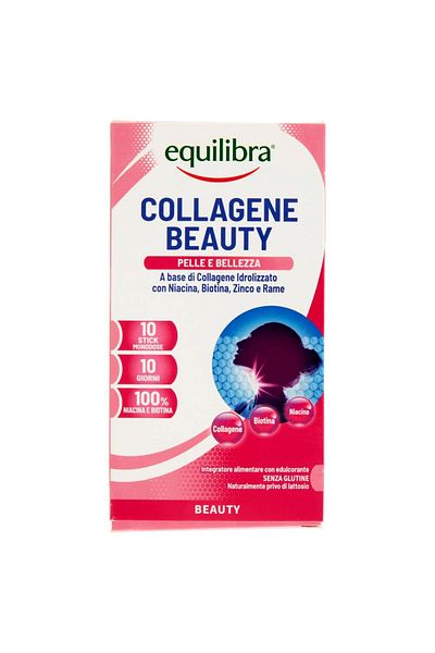 Equilibra Colagen Beauty cu Vitamine și Minerale Pentru Tinerețea Pielii, EQUILIBRA, 10 plicuri