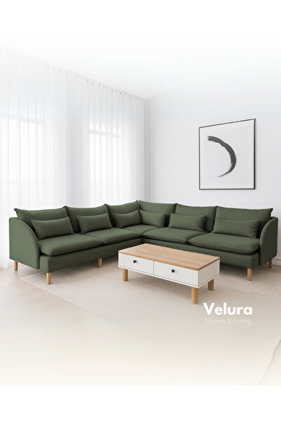 Velura Home & Living Fox Köşe Takımı - Yeşil