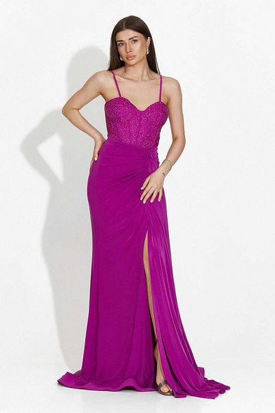 BOGAS Alexandria Fuchsia Long Women's Dress