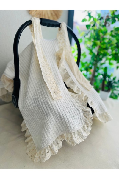 eyma home غطاء عربة الأطفال منسوج من قماش بيكيه فيستو