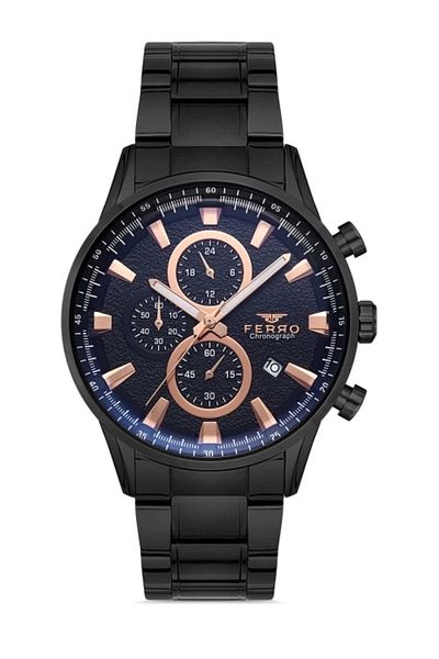FERRO Black Steel Cord Men's Wristwatch Fm31225A-G