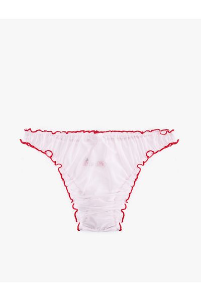 Koton Cherry Printed Tulle Panties with Ruffle Detail