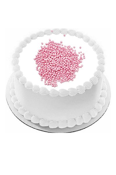 ovalette Edible Cake Decoration Rice Puff Pink Color 40 Gr Future