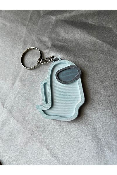 Gonulella Amongus among Us Keychain 3D among Us Figure Ghost