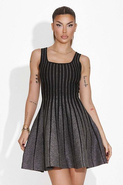 BOGAS Ionicia Women's Short Elegant Black Dress