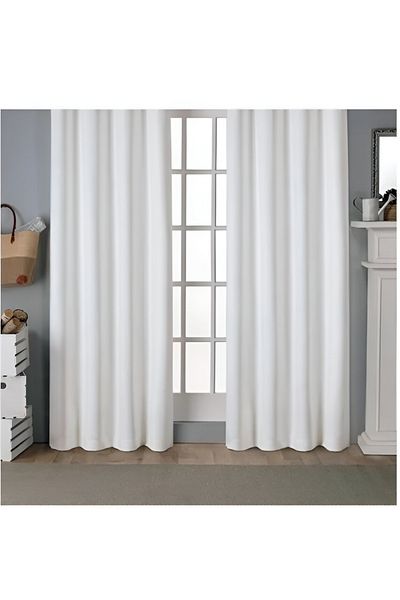 Mini Baby Curtain Satin White Sunscreen - Width 300-350cm (Custom Size Made)