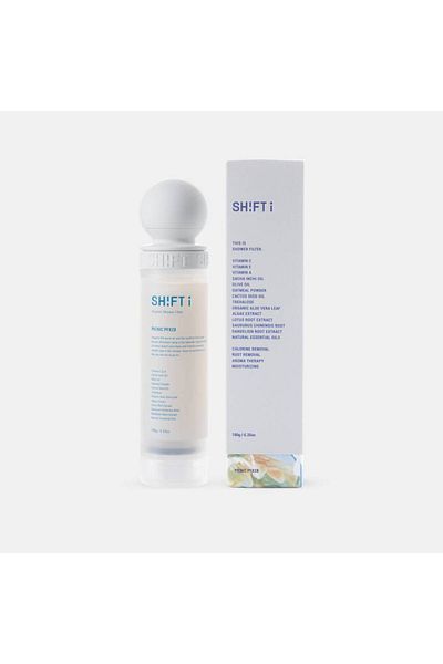 SHIFT Safe shower filter for children and skin with a picnic scent, with water purification and effective chlorine removal, suitable for regular showers