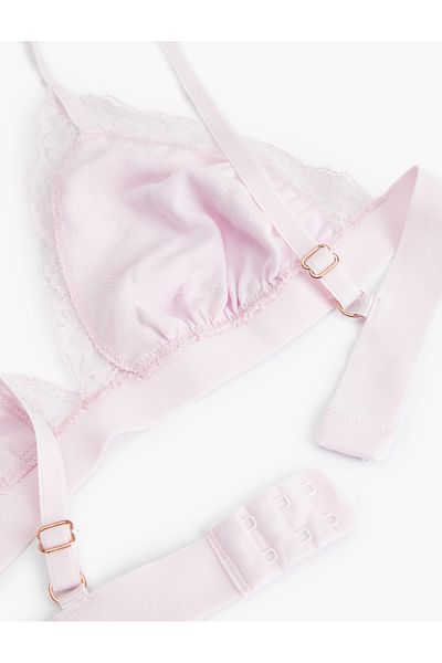 Koton Σουτιέν Bralet με δαντέλα με λεπτομέρεια σατέν τρίγωνο