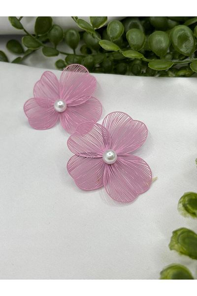youngsem Pearl Beaded Flower Earrings