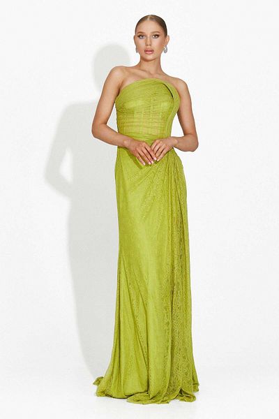 BOGAS Apryl Green Long Women's Dress