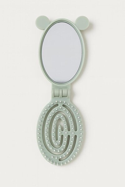 ela777 Foldable Mirrored Hair Comb with Ears