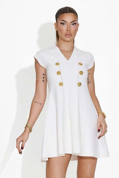 BOGAS Women's Short White Dress Liada