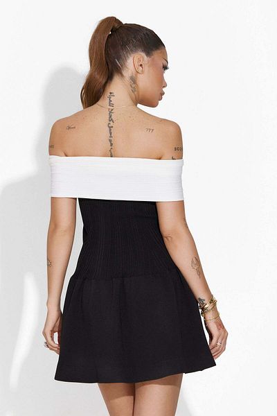BOGAS Women's Short Black Dress Elmita