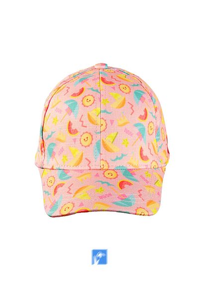 Kardelen Butik Denizli 100% Polyester Printed Baby Girl Hat (Age 1-3) (Size 48-50 cm)