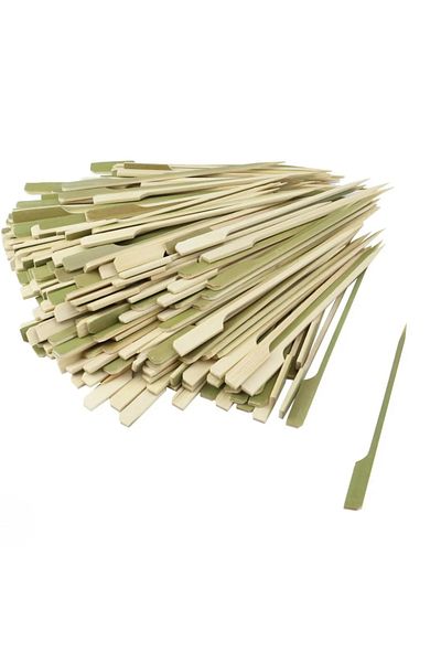 alenked Bamboo Toothpick 25 cm Hamburger Pie Toothpick Ornament Bamboo Garbage Skewer Food Toothpick 50's