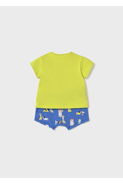 MAYORAL Newborn Boy Animal Shorts and T-Shirt Set