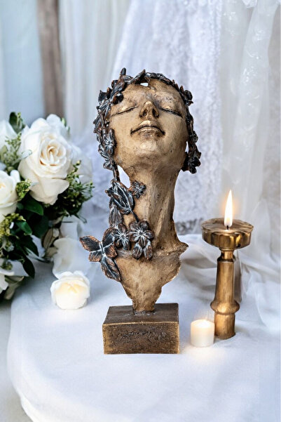 Harmoni Art Dekoratif Çiçek Saçlı Kadın Biblo