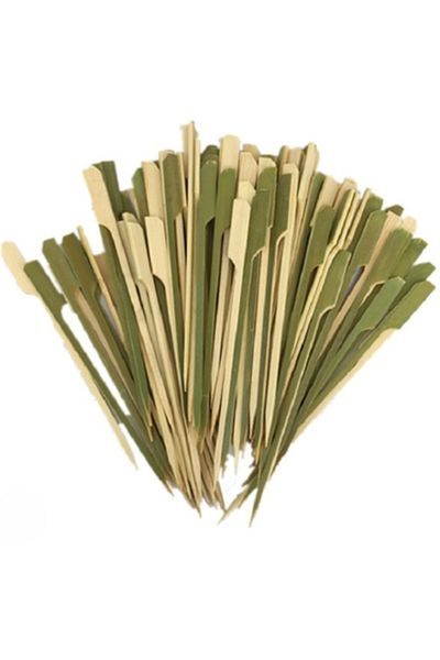 alenked Bamboo Toothpick 25 cm Hamburger Pie Toothpick Ornament Bamboo Garbage Skewer Food Toothpick 50's