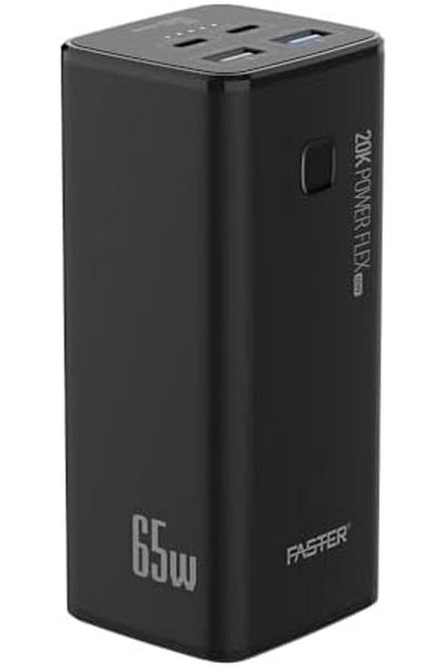 Faster PD-65W Power Bank 20000mAh - High Capacity Portable Charger with 65W Fast Charging