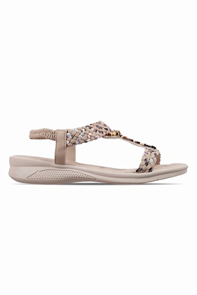 Lal Shoes & Bags Sandale Lescel pentru damă, cu detalii din plasă, cu margele...