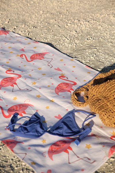 Home Cotton Beach Towel and Stylish Beach Bag Set - Summer Beach and Vacation Set