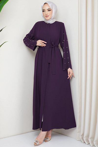 hafsamina Handle Stoned Hidden Button Ferace Plum Hm2152