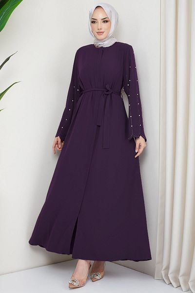 hafsamina Handle Stoned Hidden Button Ferace Plum Hm2152
