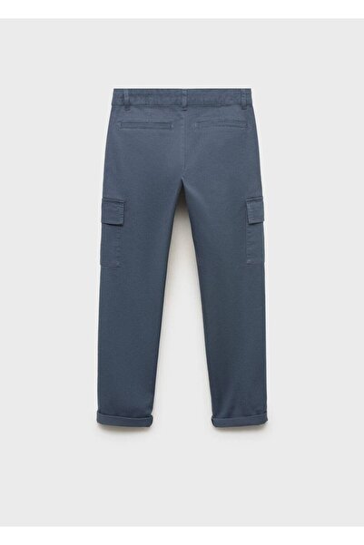 MANGO Kids Pamuklu kargo pantolon