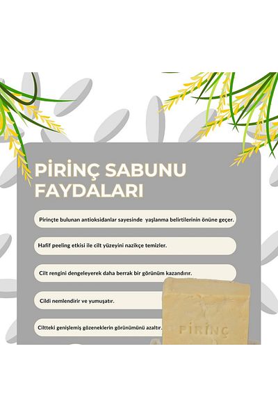 MİNGODAN 8 Pieces Rice Extract Herbal Soap Set Exfoliating Effective Skin Brightening Pore Firming Soap