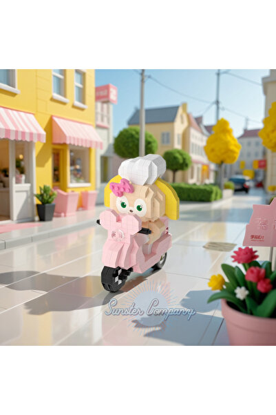 MEKANSM Disney Pink Scooter Girl–Sanrio Serisi -DIY 3D Yapboz Blok Seti |328 ...