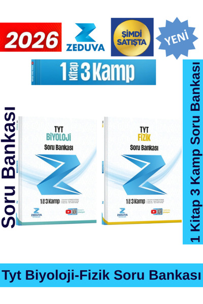 Ens Yayıncılık Zeduva 2026 Biosem TYT Biyoloji-Finito Fizik Soru Bankası Seti