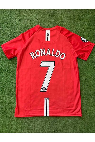 Flextreme M.U.T.D Cristiano R'onaldo Sezon 2008-ROS Tricou de fotbal pentru adulți cu mânecă scurtă