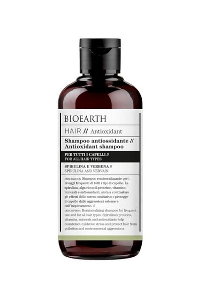 Bioearth Sampon antioxidant cu spirulina, 250ml - Hair Bioearth