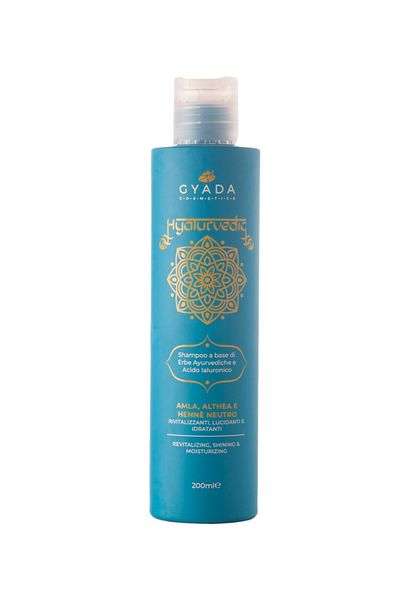Gyada Cosmetics Moisturizing Shampoo with Hyaluronic Acid, Amla and Cassia, 200ml - Hyalurvedic Gyada