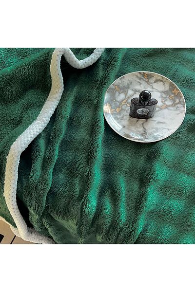 FIONNA.RO Cocolino Blanket With White Border - Green