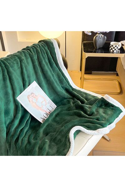 FIONNA.RO Cocolino Blanket With White Border - Green