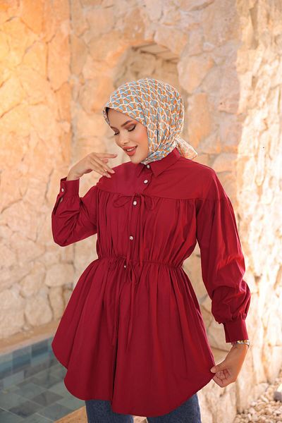 Nergis Neva Butik Tunic with Drawstring Waist