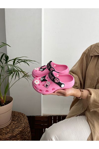 Behtah Kundura Kurromi My Melody Girl Child 6 Pieces Jibbitz Fancy Garden Pool Daily Sandals Slippers