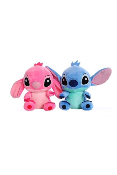 OEM Set of 2 Plush Toys, 23 cm, Lilo & Stitch Character, Blue and Pink