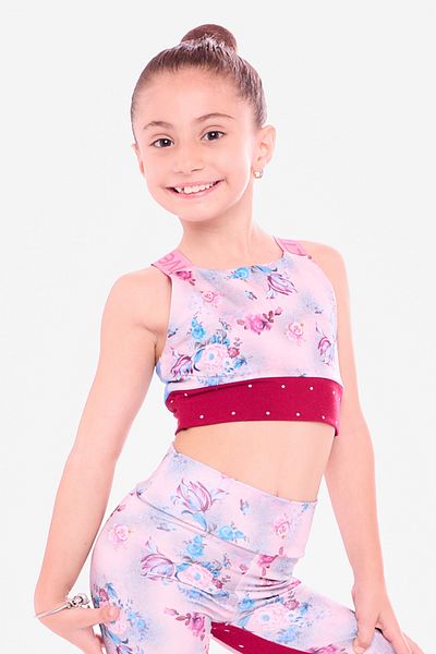 Colorinas Top Cropp Skybloom