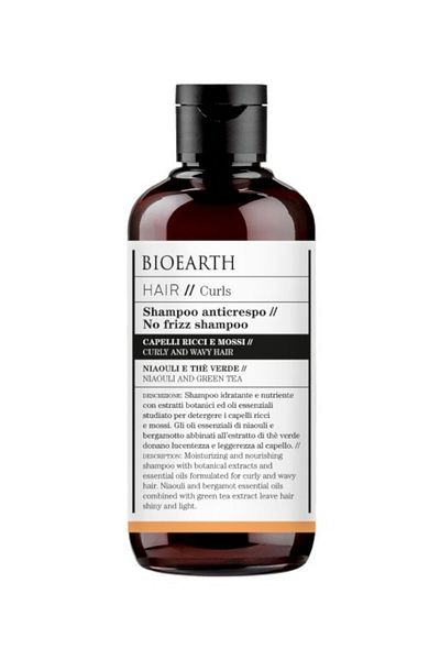 Bioearth Sampon par ondulat, cret cu ceai verde, 250ml - Hair Bioearth