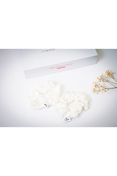 Generic Sendal White Set for a peaceful and comfortable sleep, 5 pieces of silk that is soft on the skin and hair