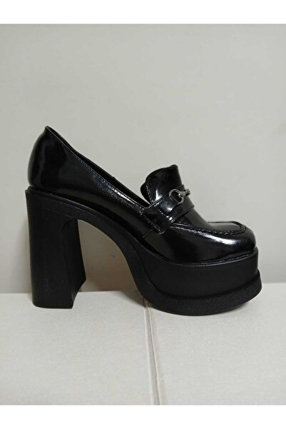 bescobel Women's Sonel Simra Black Patent Leather High Heel Shoes 12 cm