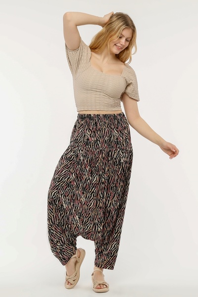 BNZ TEKSTİL Patterned Viscose Fabric Regional Style Shalwar