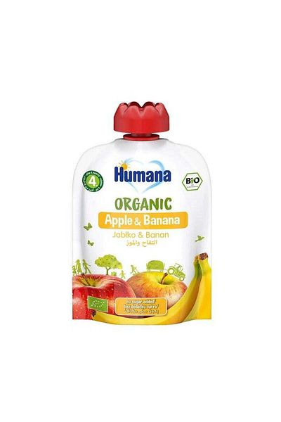 Humana عصير التفاح والموز العضوي 90 جرام