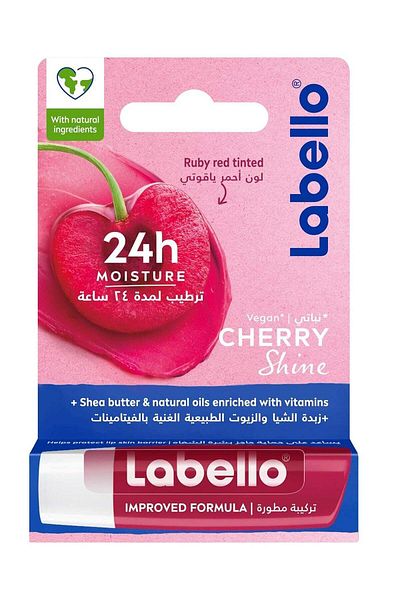 LABELLO Lip Balm, Glossy Cherry Color by Labello, 4.8 grams