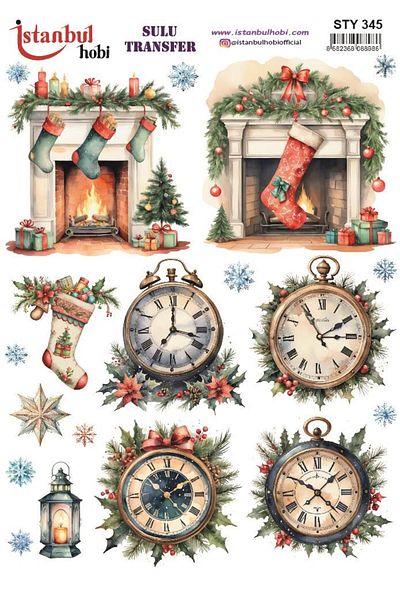 İstanbul Hobi New Year's Water Transfer 25X35Cm Sty345